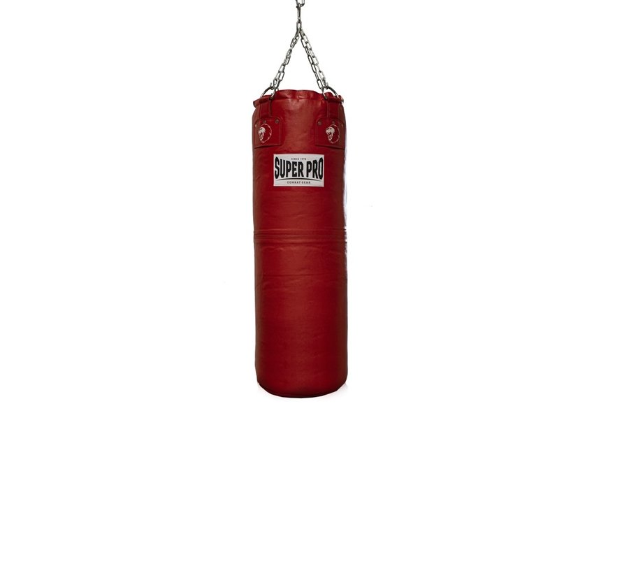 Super Pro Lederen Punch Bag Split Zwart/Rood L122xB35 cm