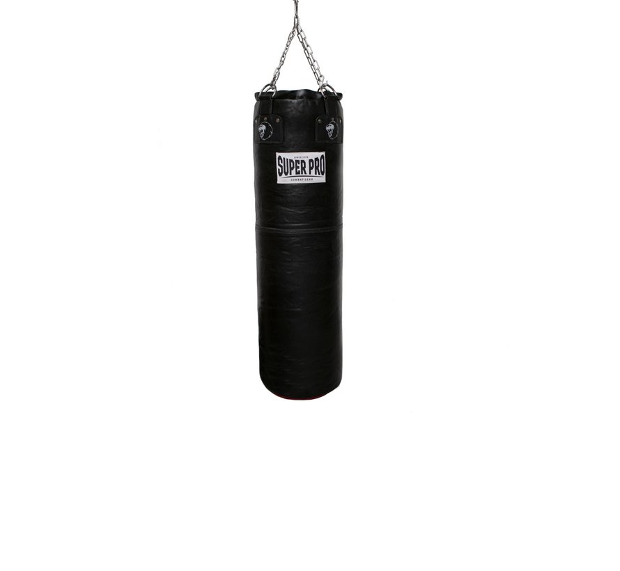 Super Pro Lederen Punch Bag Split Zwart/Rood L122xB35 cm