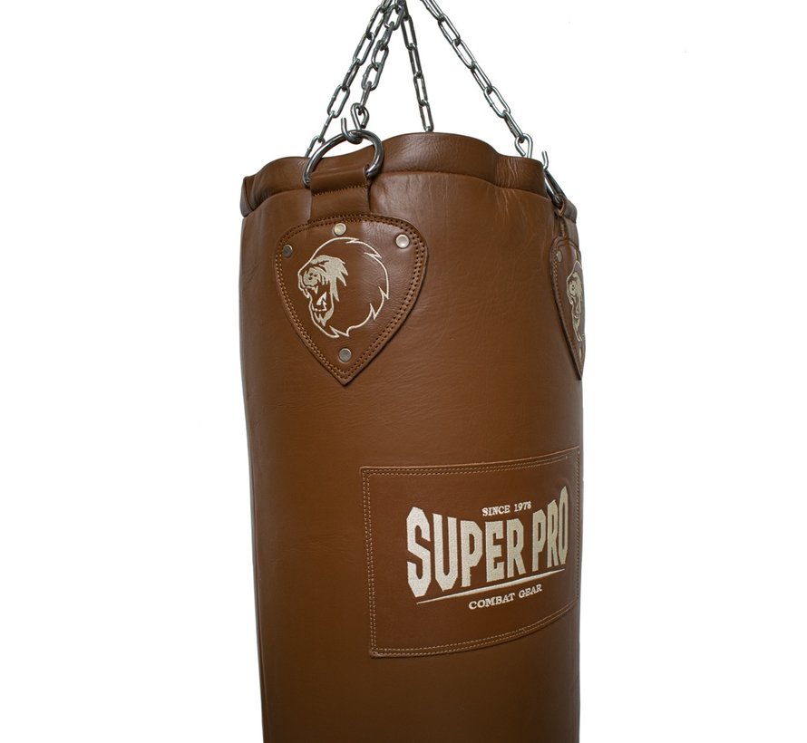 Super Pro Lederen Punch Bag Classic Bruin L122xB40 cm