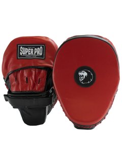 Super Pro Super Pro Lichtgewicht Gebogen Hook and Jab Pad Zwart/Rood