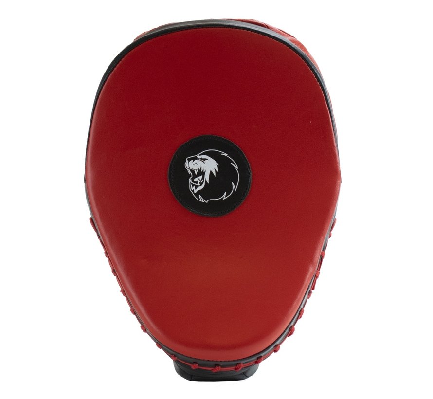 Super Pro Lichtgewicht Gebogen Hook and Jab Pad Zwart/Rood