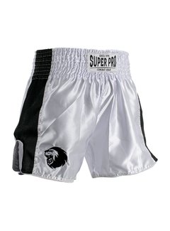 Super Pro Super Pro Combat Gear Thai en Kickboksshort Brave Wit/Zwart