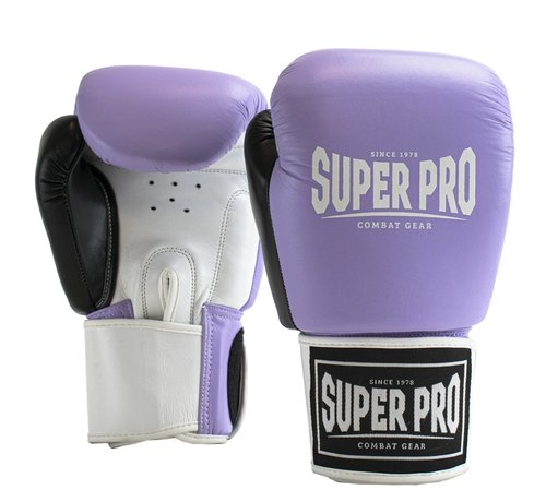 Super Pro Super Pro Lederen (thai)bokshandschoenen Enforcer Lila/Zwart/Wit