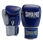 Super Pro Lederen (thai)bokshandschoenen Enforcer Blauw/Zilver/Wit