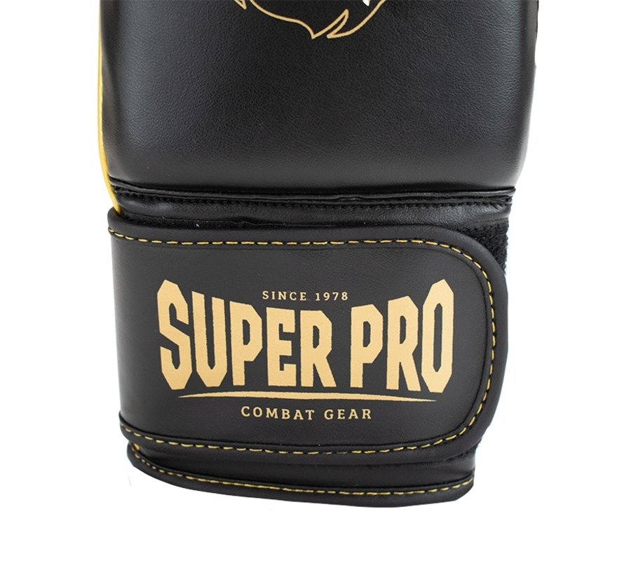 Super Pro Combat Gear Victor Bokszakhandschoenen Zwart/Goud