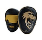 Super Pro Combat Gear Handpads Gebogen Leer Zwart/Goud