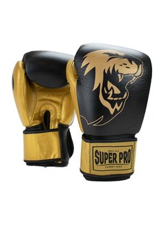 Super Pro Super Pro Combat Gear Undisputed Bokszakhandschoenen Leder Zwart/Goud