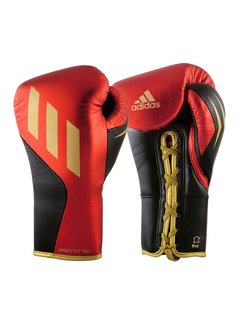 Adidas adidas Bokshandschoenen Speed TILT 750 Pro Fight Vetersluiting Zwart/Rood/Goud