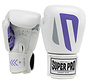 Super Pro Combat Gear (kick)Bokshandschoenen Leder No Mercy Wit/Paars/Zilver