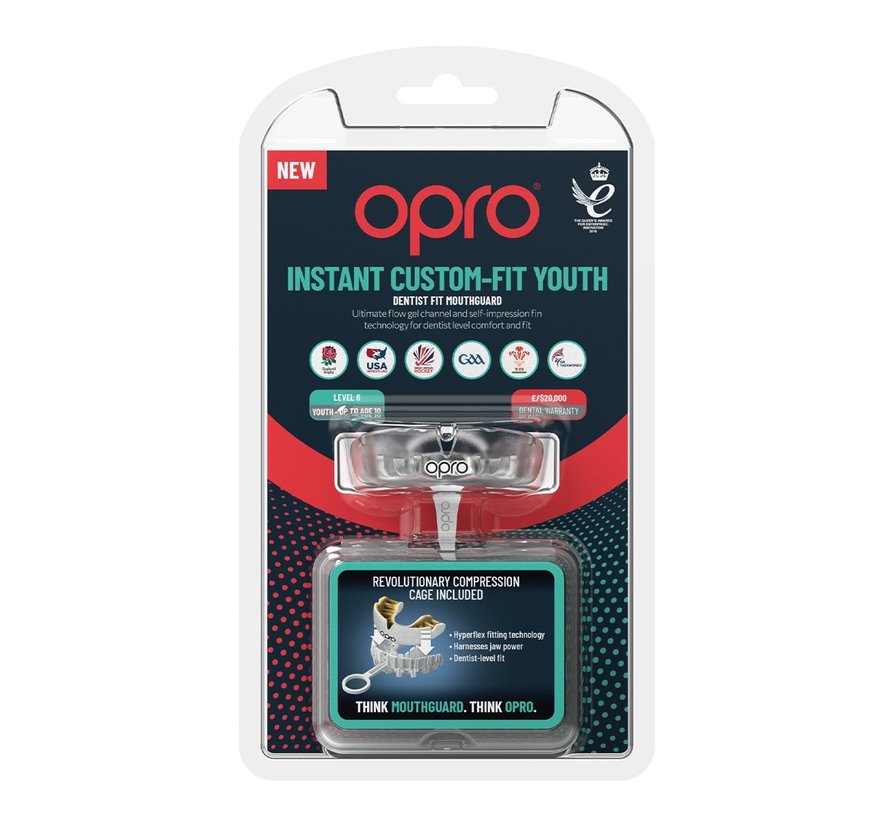 Opro Gebitsbeschermer Instant Custom-Fit V2 Transparant Junior