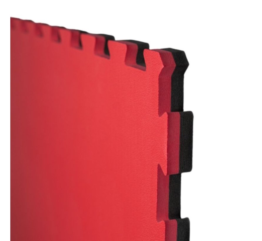 2,5 Cm Puzzelmatten Rood  zwart - met staffelkorting