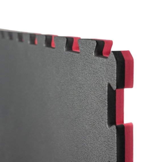 2,5 Cm Puzzelmatten Rood  zwart- Gratis verzonden