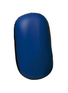 Sportief luchtgevuld trapkussen L70 x B40 x D15 cm zwart/blauw