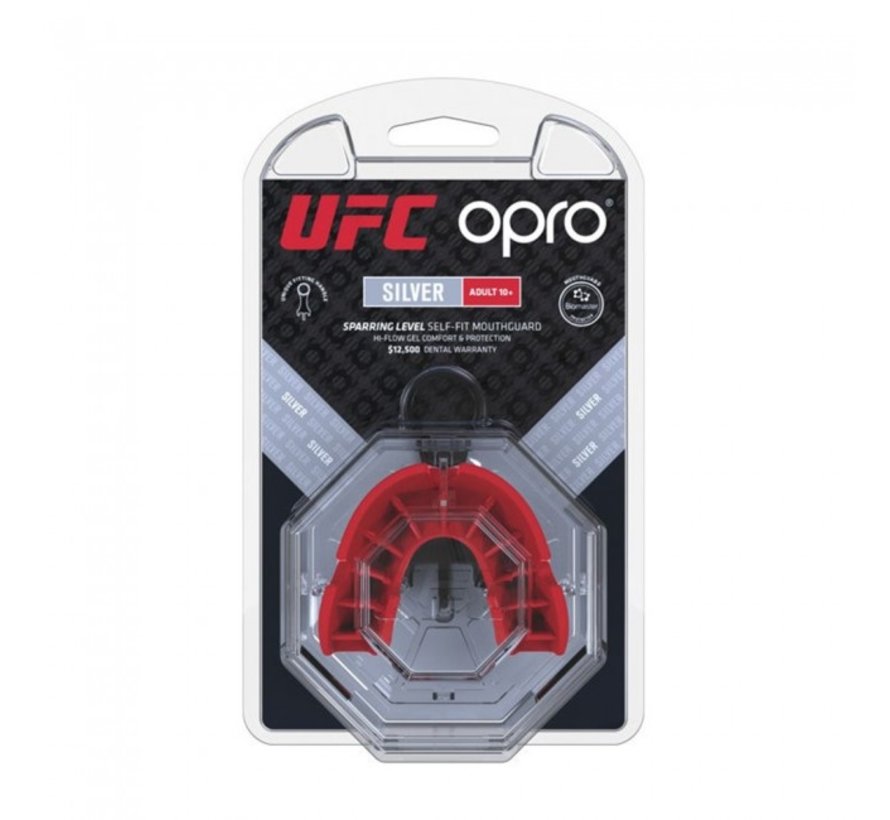 OPRO x UFC Gebitsbeschermer Silver Zwart/Rood