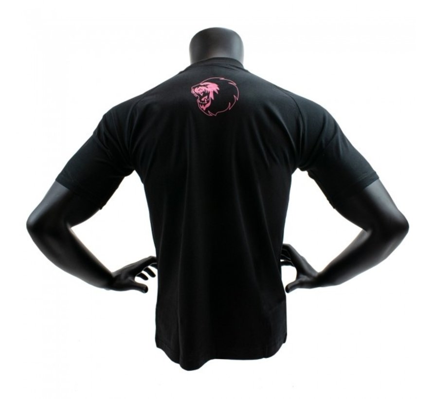 Super Pro T-Shirt S.P. Block-Logo Zwart/Roze