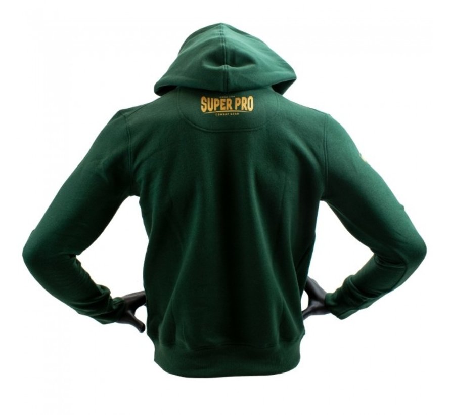 Super Pro Hoodie S.P. Block-Logo Groen/Goud