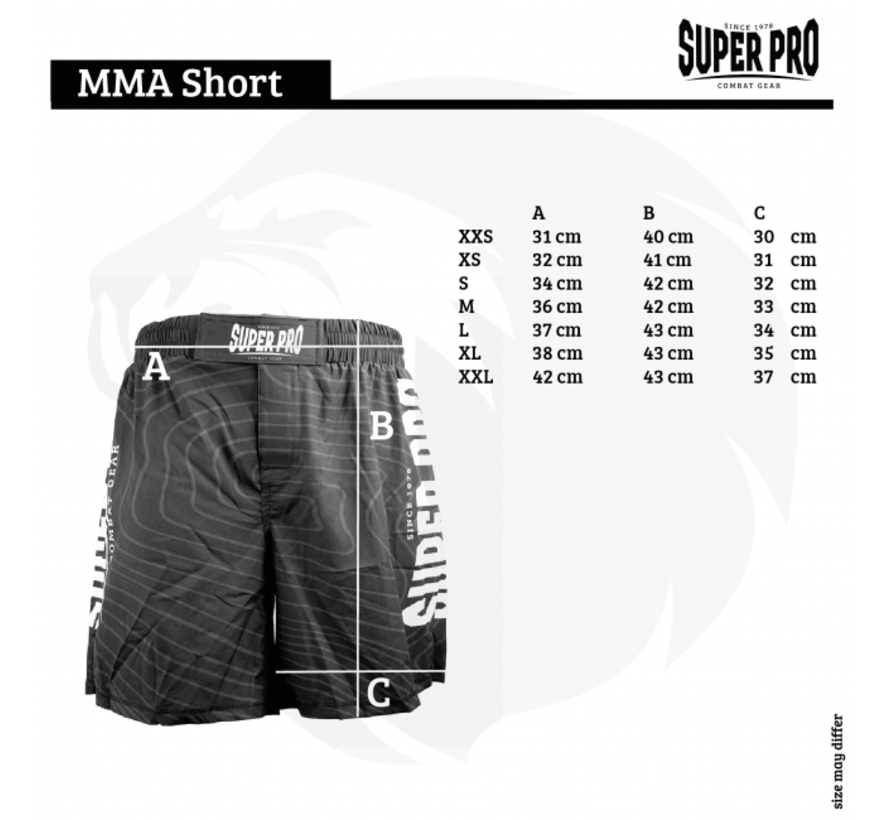 MMA Short Zwart/Wit