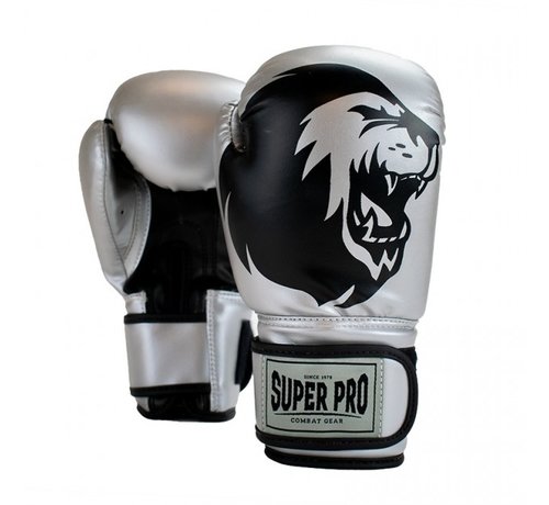 Super Pro Talent (kick)bokshandschoenen Zilver/Zwart