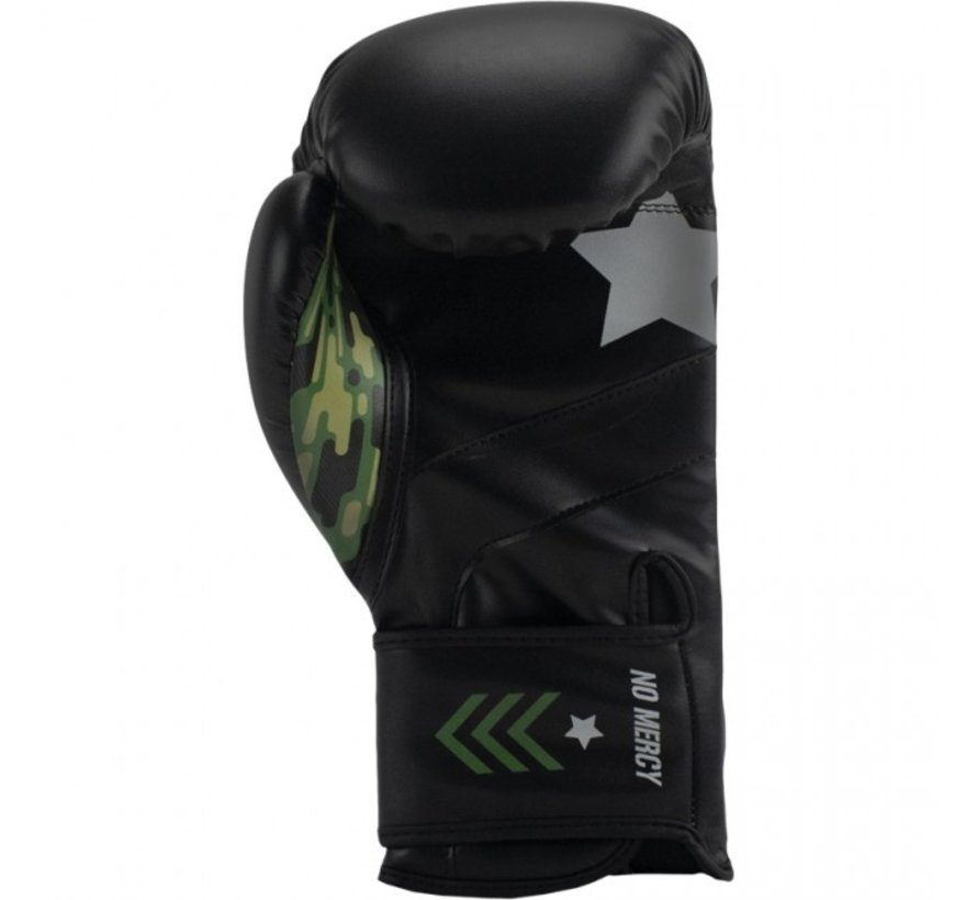 (kick)Bokshandschoenen PU No Mercy Zwart/Groen/Zilver