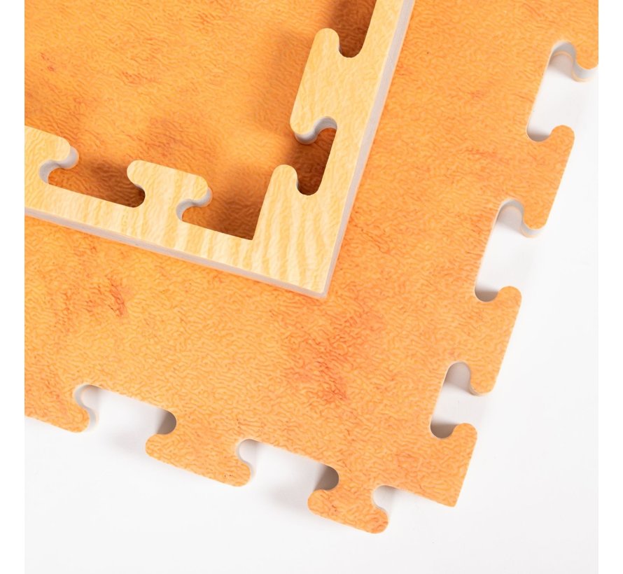 Omkeerbare puzzelmat, houtlook - met staffelkorting