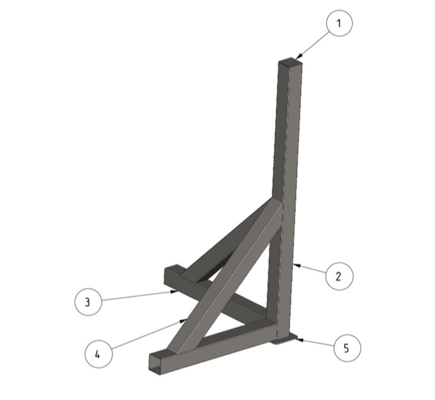 Basic Frame voor Boksring 5 x 5 m Touwen 4 x 4 m