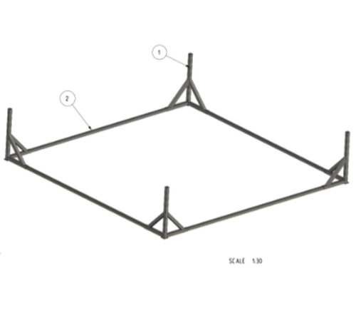 Best Fightshop Basic Frame voor Boksring 5 x 5 m Touwen 4 x 4 m