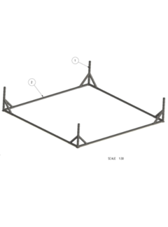 Best Fightshop Basic Frame voor Boksring 6 x 6 m Touwen 5 x 5 m