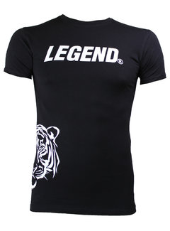 Legend t-shirt zwart Slimfit Panter