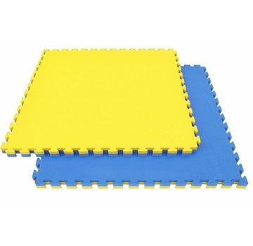 Legend Puzzelmat 1 x 1 m sport 2CM Blauw/Geel- Gratis verzonden