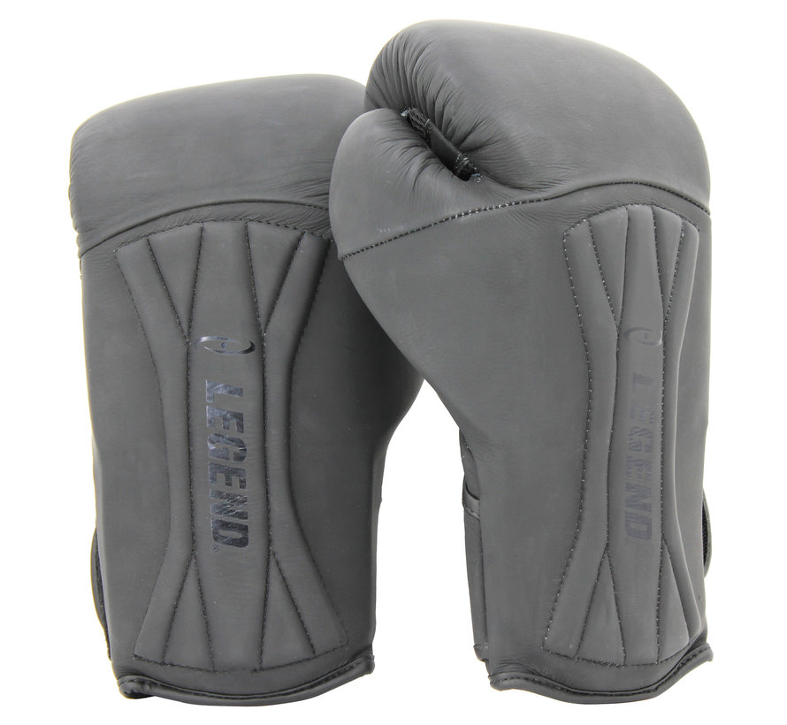 Legend Power Bokshandschoenen van Leer - Speciale Mat Zwart