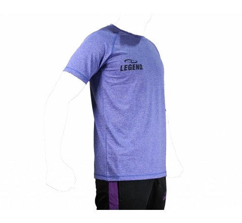 Legend Sportshirt dryfit blauw/grijs melange