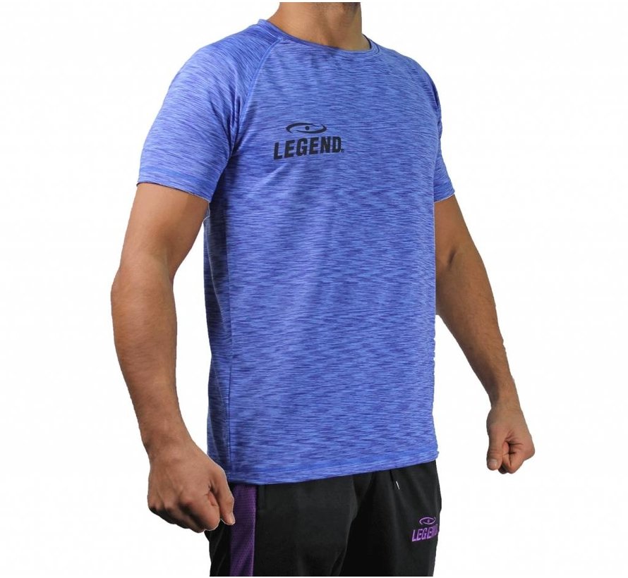 Sportshirt dryfit Blauw melange