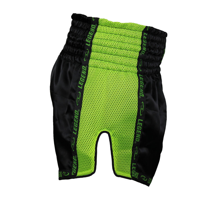 Kickboks broekje neon groen mesh