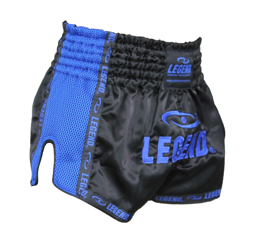 Kickboks broekje blauw mesh