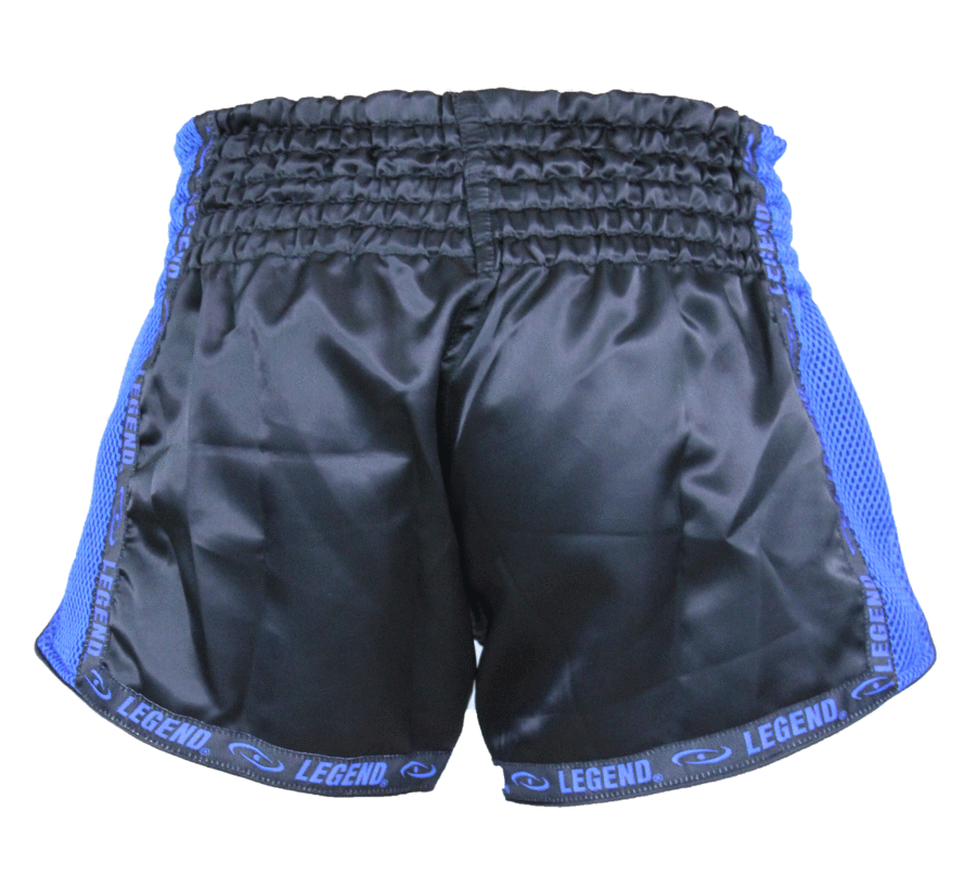 Kickboks broekje blauw mesh