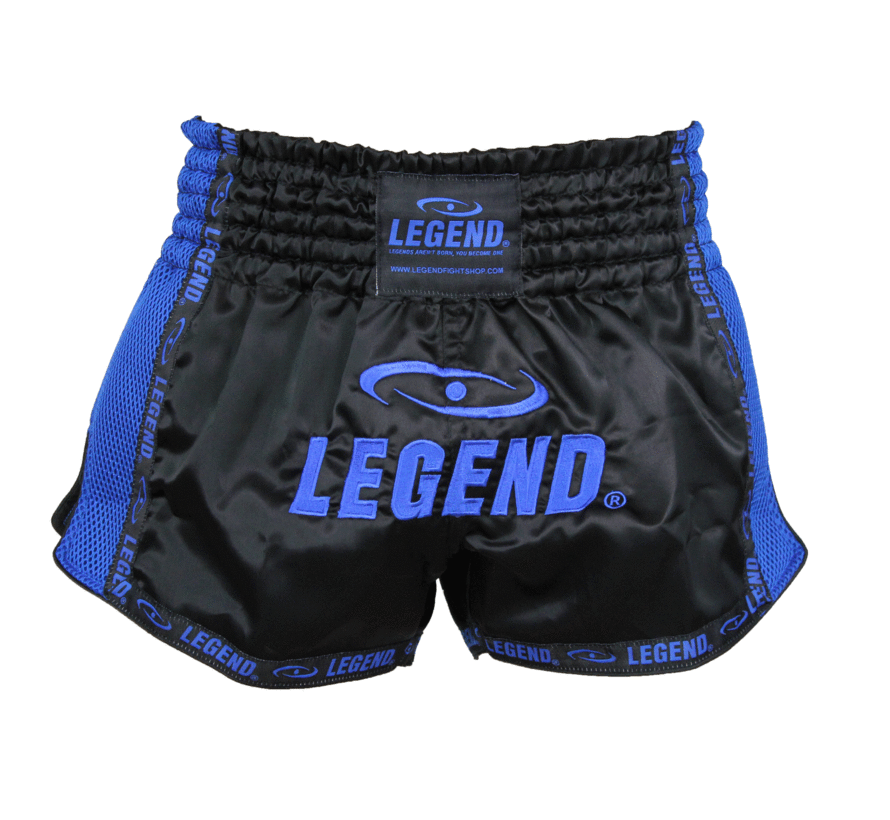 Kickboks broekje blauw mesh