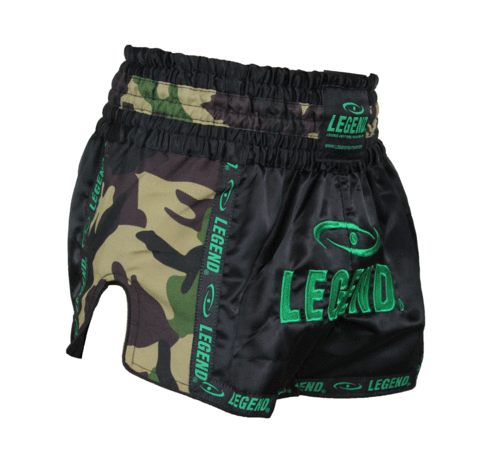 Legend Kickboks broekje Camo Leger