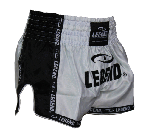 Legend Kickboks broekje Wit/Zwart