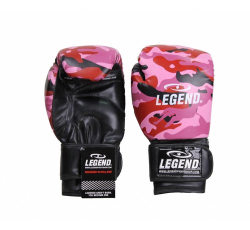 Legend bokshandschoenen  dames Camo Roze Protect en Power