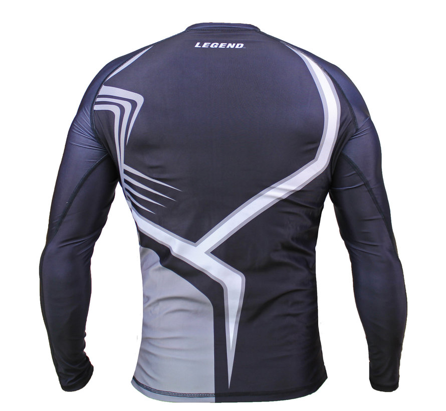 Sportshirt dryfit Zwart/grijs spartan Sublimation