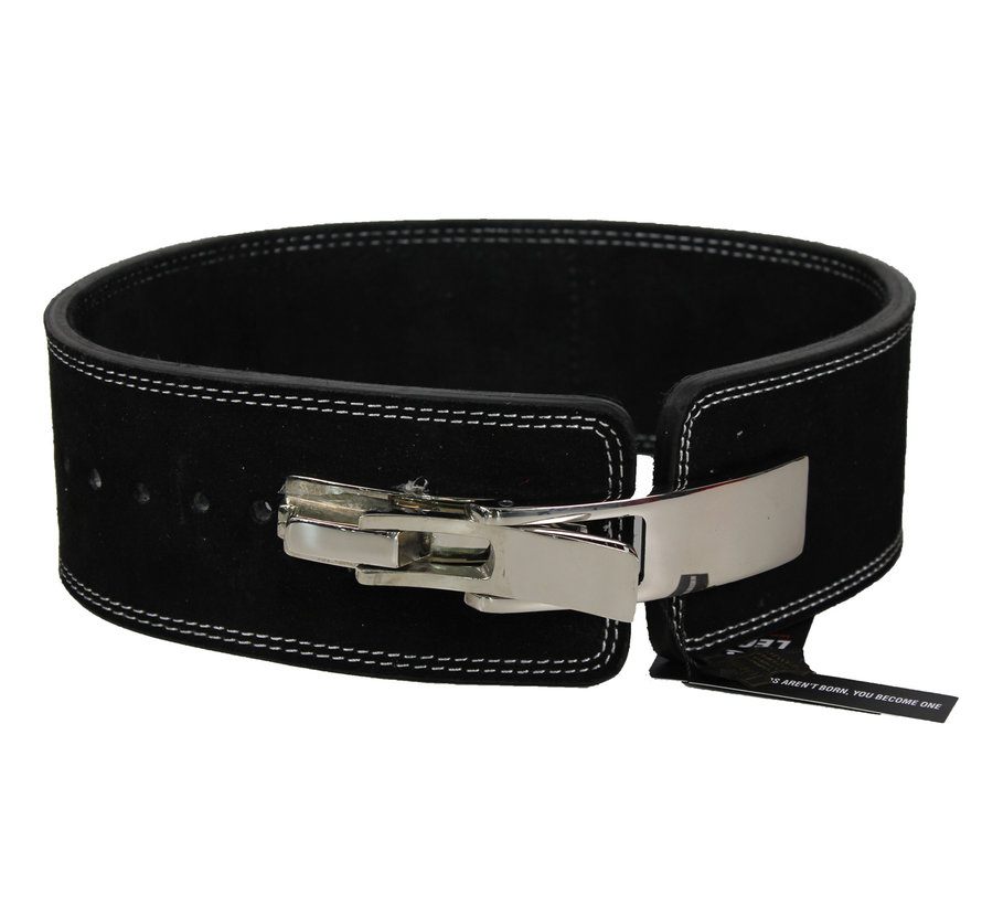 Power Lifting Fitness riem zwart suede leer