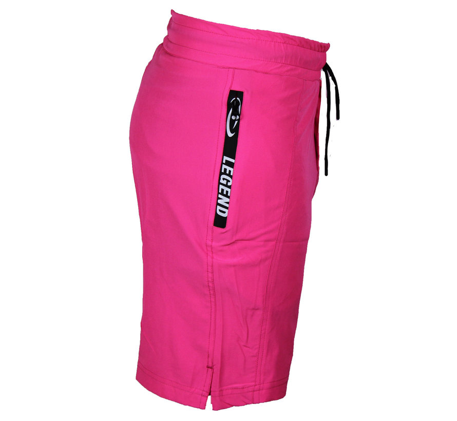 Korte broek/short met vakken neon roze