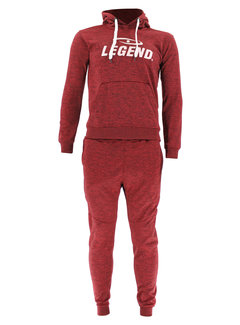 Legend Joggingpak dames/heren met hoodie Rood