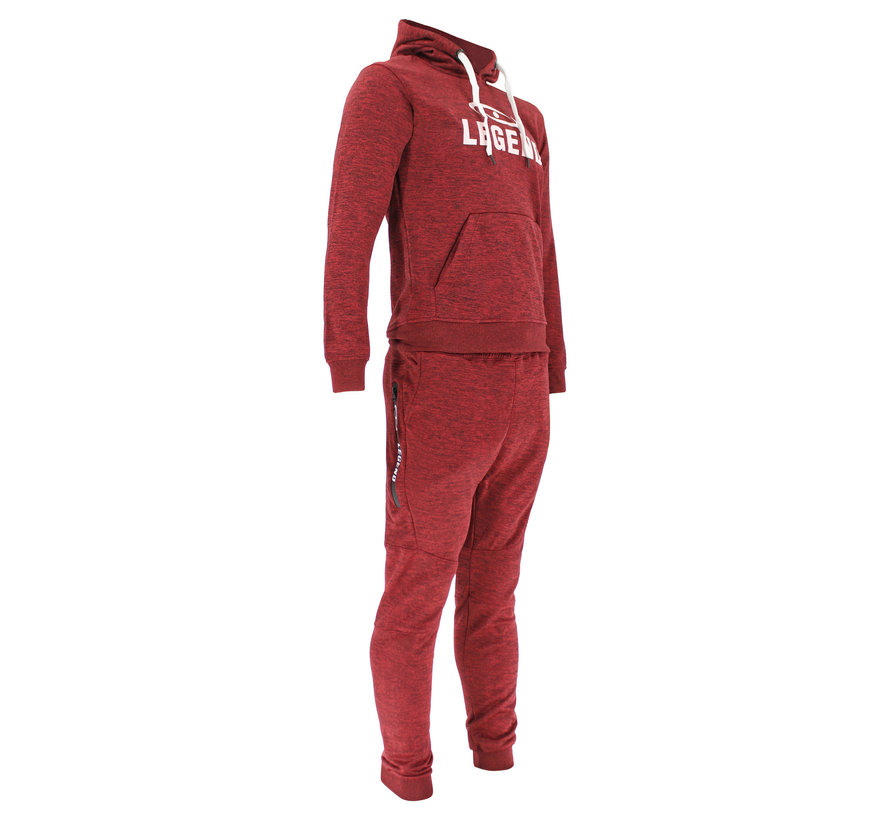 Trainingspak unisex met hoodie Rood