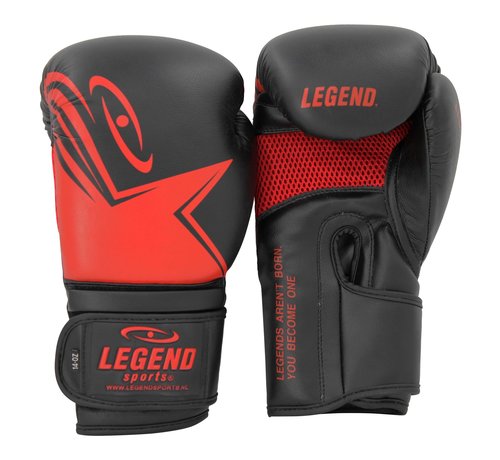 Legend Bokshandschoenen  Ecofit Zwart/Rood
