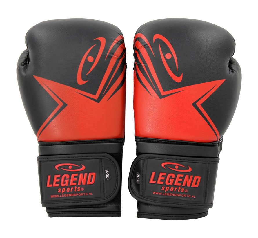 Bokshandschoenen  Ecofit Zwart/Rood