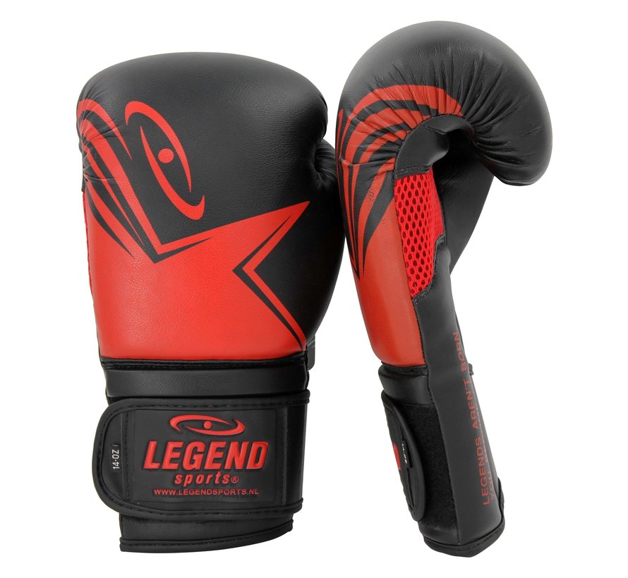 Bokshandschoenen  Ecofit Zwart/Rood