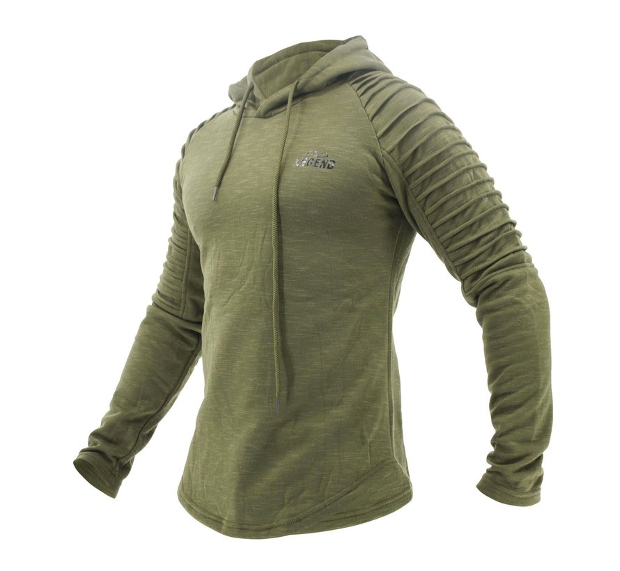 Hoodie Rib  Groen