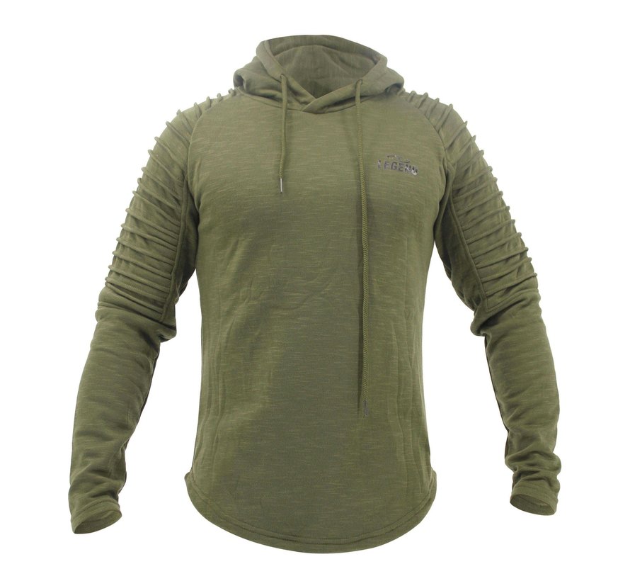 Hoodie Rib  Groen