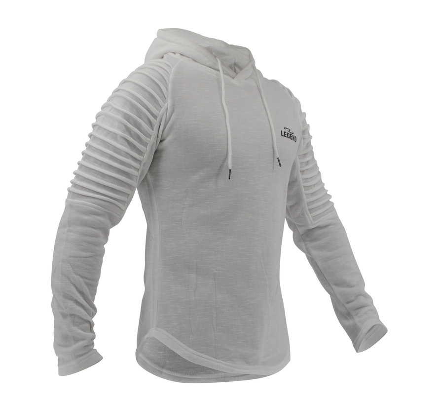 Hoodie Rib  Wit